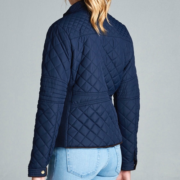 ⚠️1 LEFT‼️HP Quilted Jacket Suede and Gold Details - Picture 3 of 3